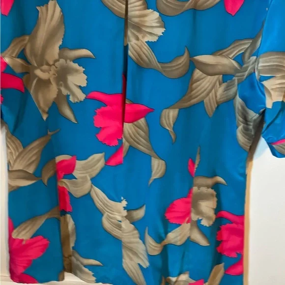 Vintage Paul Stanley 80s Women’s Size 14 Silk Top Floral Retro 90s Butter Mom - Picture 11 of 13